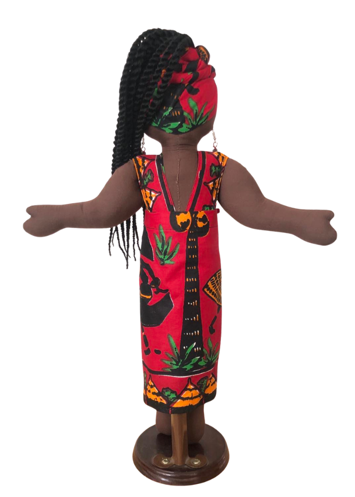 Amina – The Radiant Beauty in Crimson Ankara