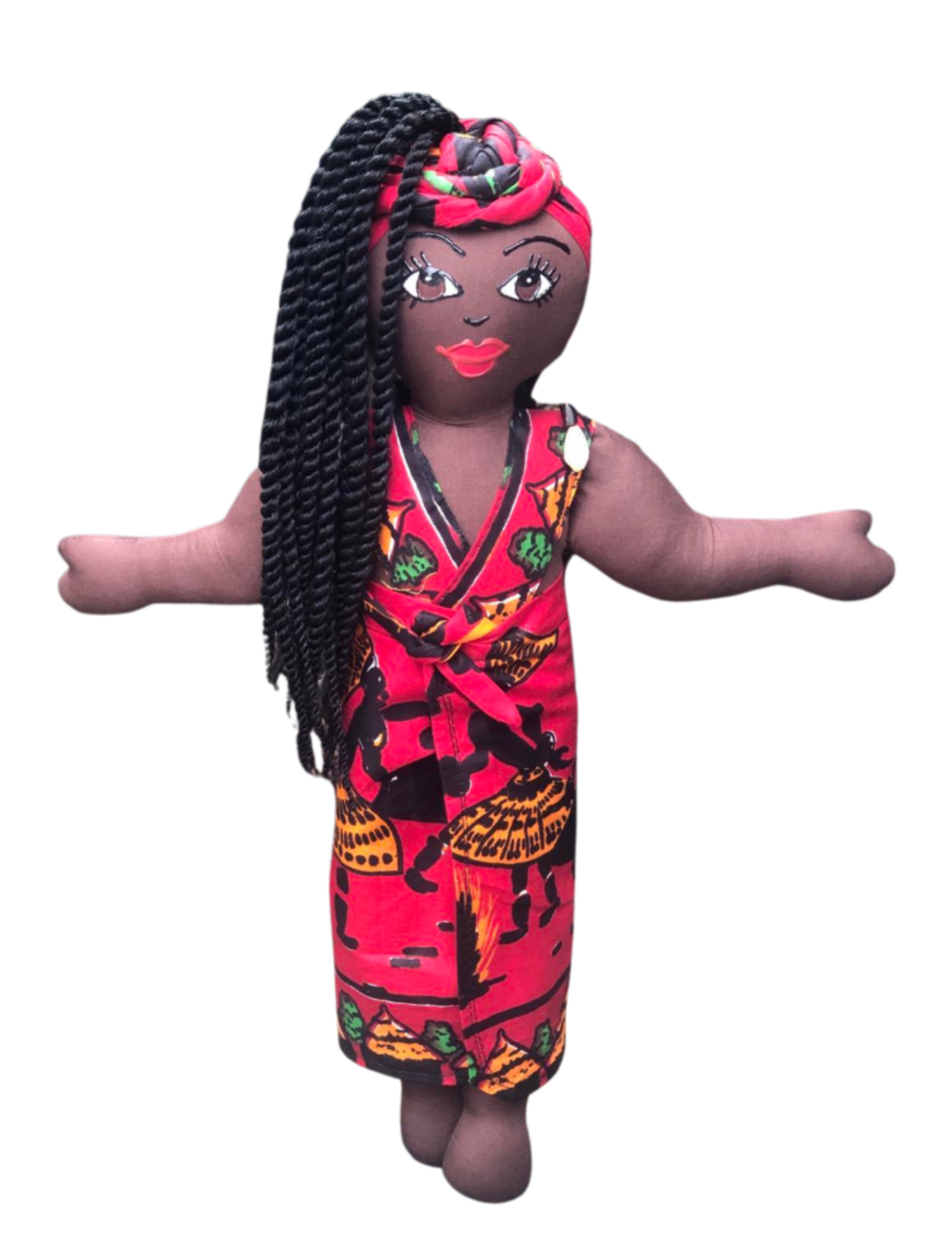 Amina – The Radiant Beauty in Crimson Ankara