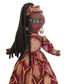 Anaiah – Handmade Wax Print Plastic Bag Holder Doll