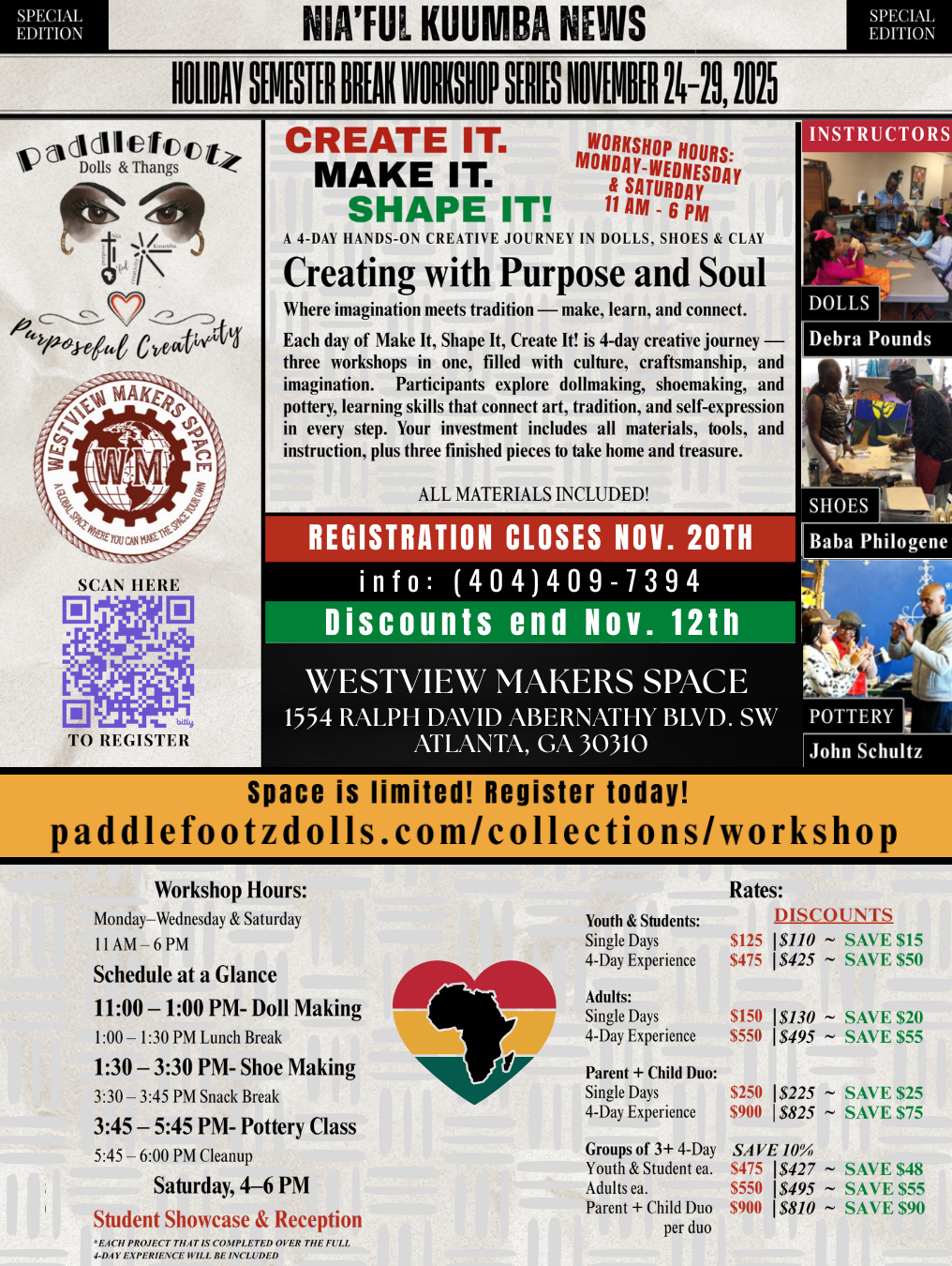 Create It. Make It. Shape It. Crafting with Purpose and Soul.