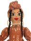 Ishara – Handmade Mudcloth Inspired Print Plastic Bag Holder Doll